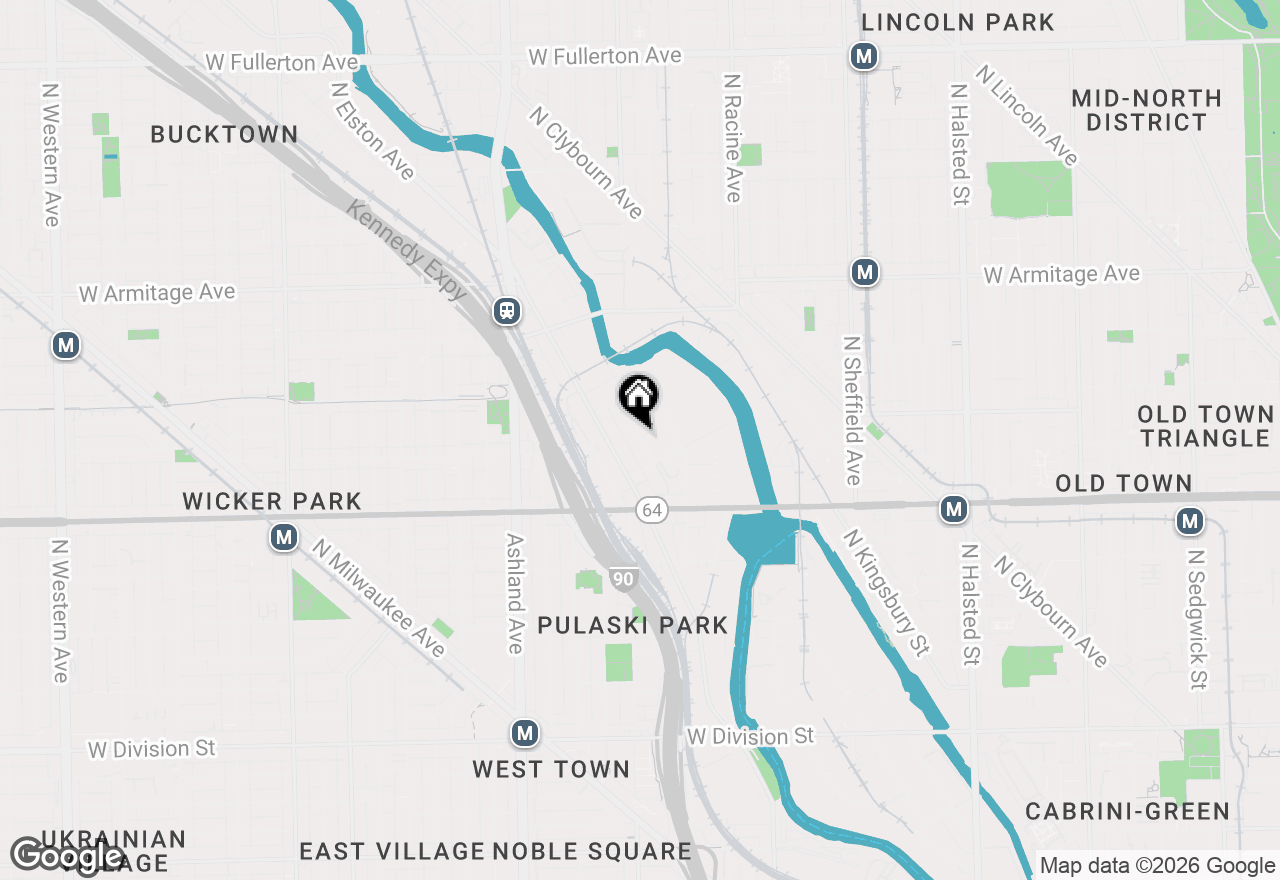 Map of 1682-1686 N Ada Street, Chicago, IL 60642