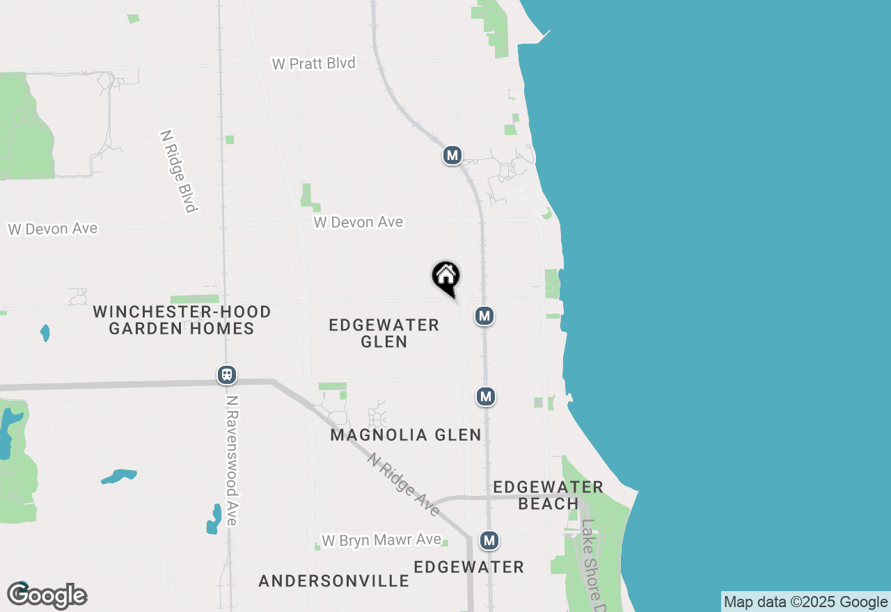 Map of 1215 W Granville Avenue #3A, Chicago, IL 60660