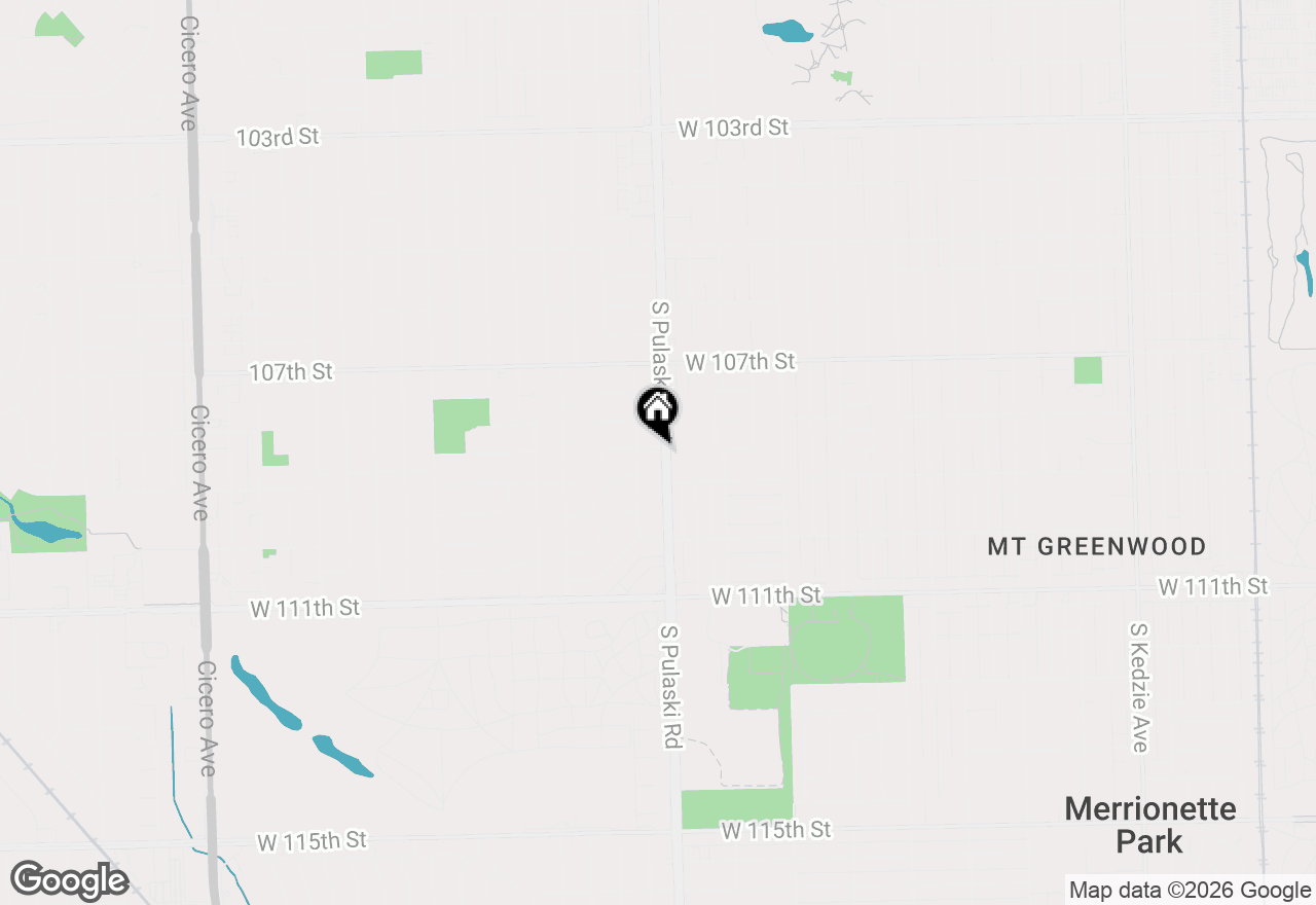 Map of 10828 S Pulaski Road, Oak Lawn, IL 60453