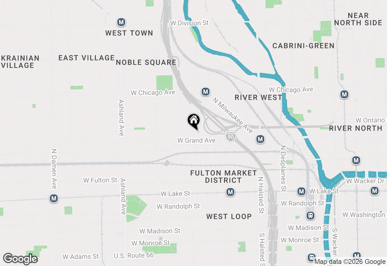 Map of 523 N Racine Avenue #4, Chicago, IL 60642