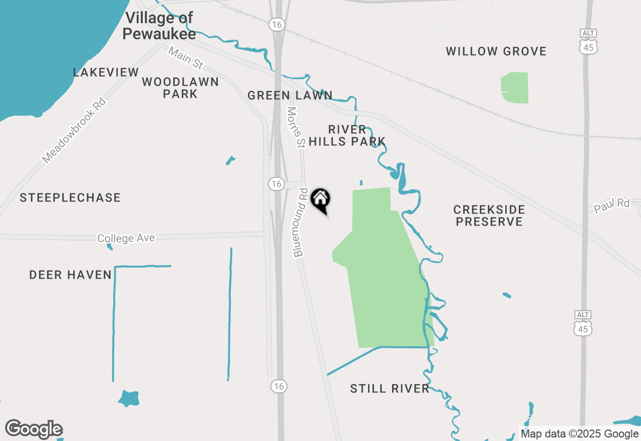 Map of N28W25249 Parkway Ridge Cir #-D BLDG 11 UNIT 40, Pewaukee, WI 53072