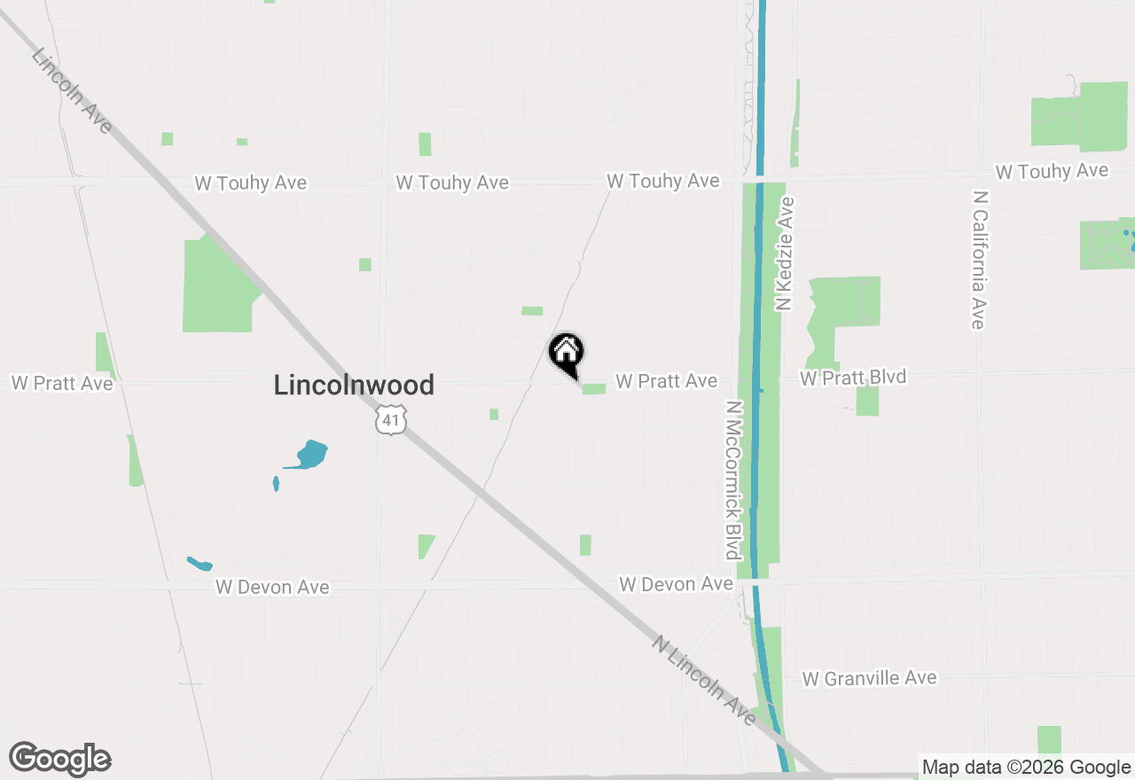 Map of 3619 W Pratt Avenue, Lincolnwood, IL 60712