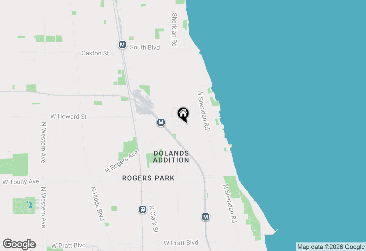 Map of 1526 W Birchwood Avenue #4E, Chicago, IL 60626