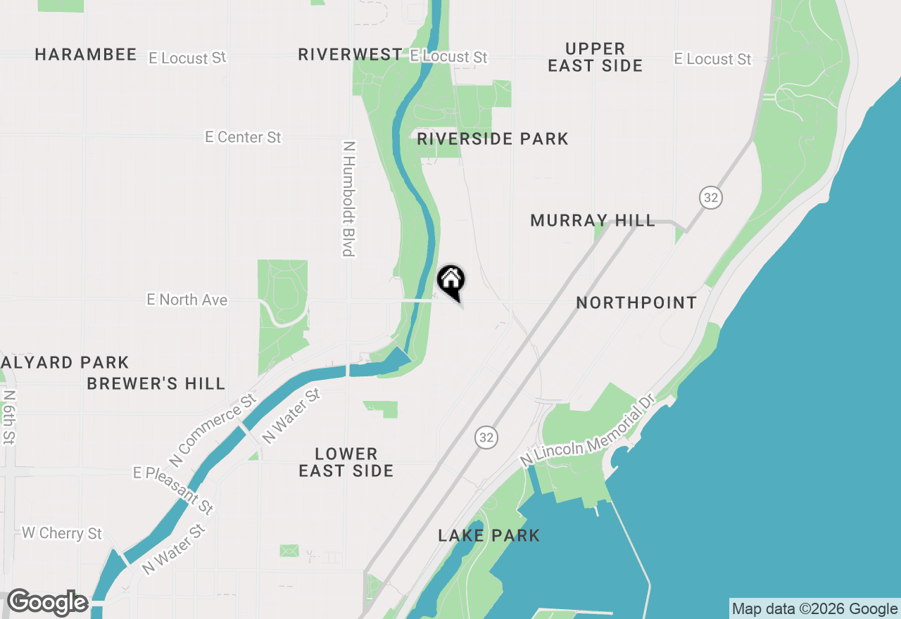 Map of 2212 N Cambridge Ave #2214, Milwaukee, WI 53202