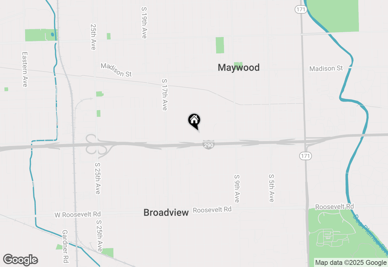 Map of 1627 S 14th Avenue, Maywood, IL 60153