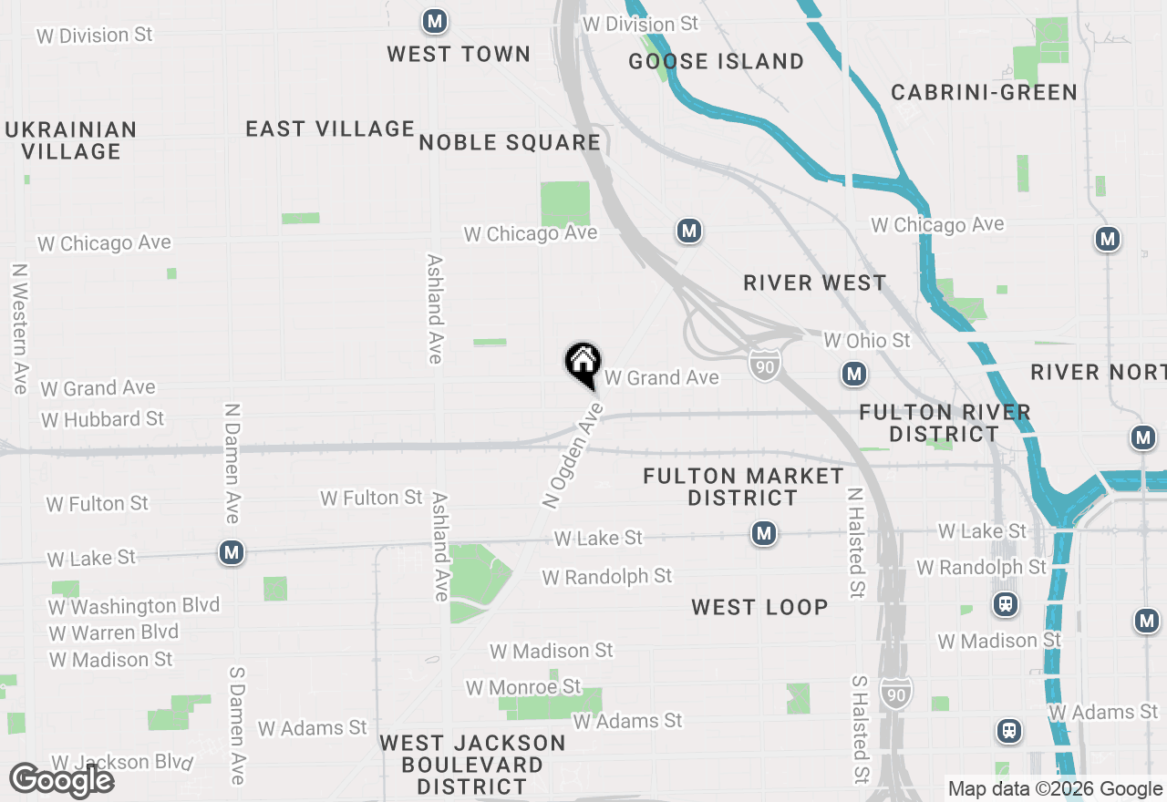 Map of 1332 W Hubbard Street #2E, Chicago, IL 60642