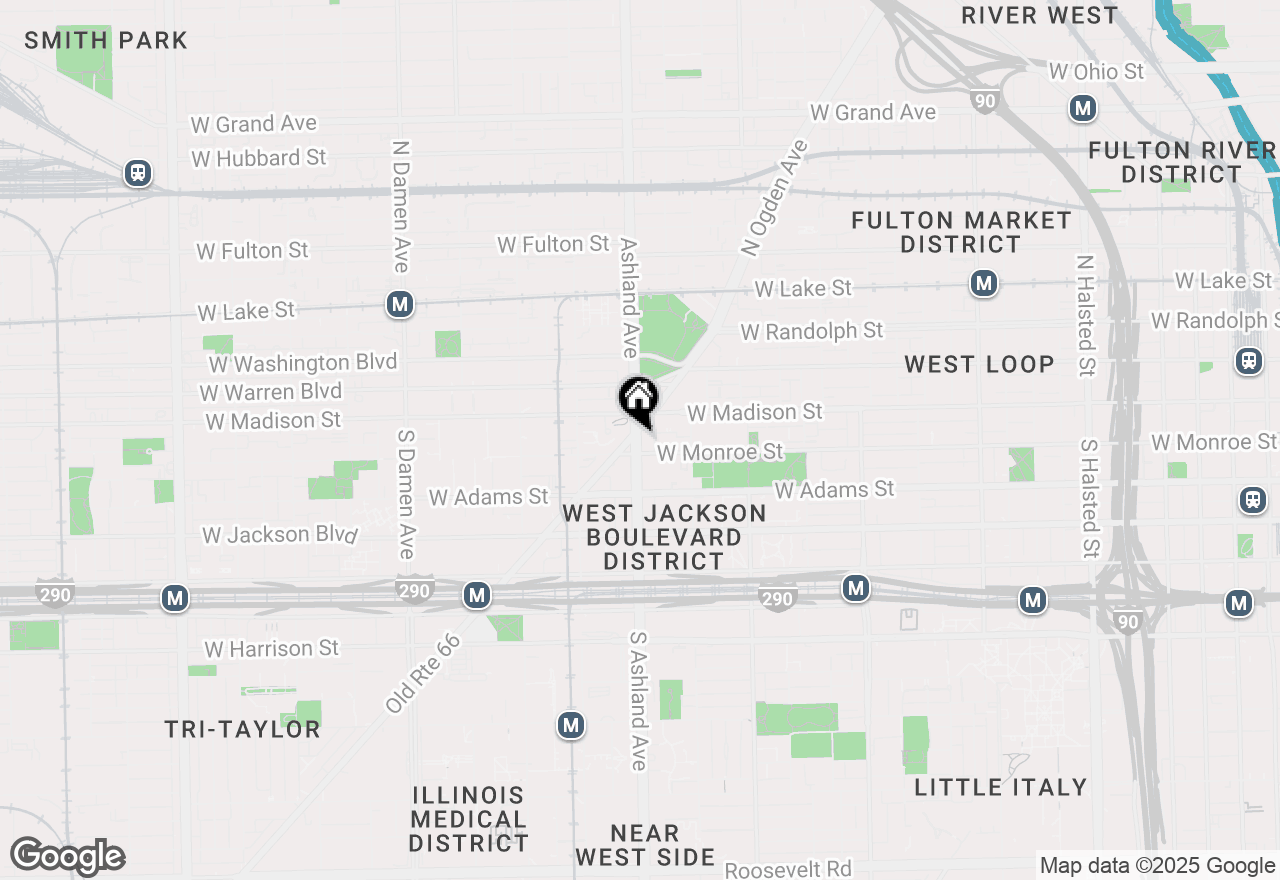 Map of 33 S Ashland Avenue #208, Chicago, IL 60607