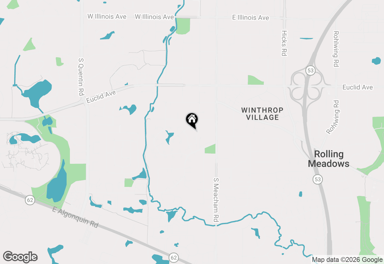 Map of 107 Chicory Court, Rolling Meadows, IL 60008