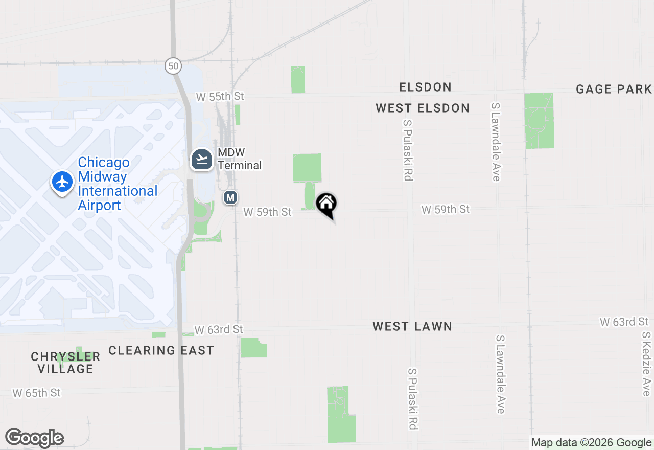 Map of 5927 S Kildare Avenue, Chicago, IL 60629