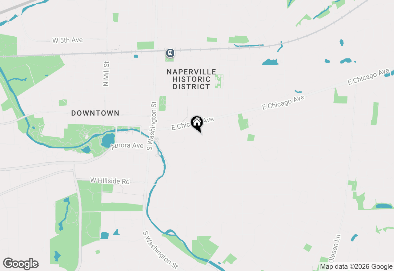 Map of 304 S Loomis Street, Naperville, IL 60540