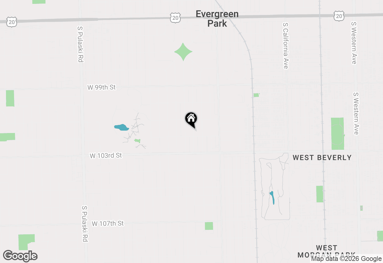Map of 10132 S Turner Avenue, Evergreen Park, IL 60805