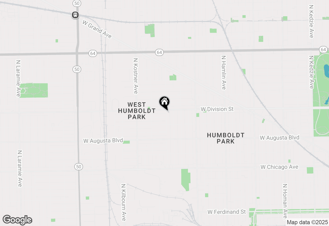 Map of 1148 N Keeler Avenue #1W, Chicago, IL 60651