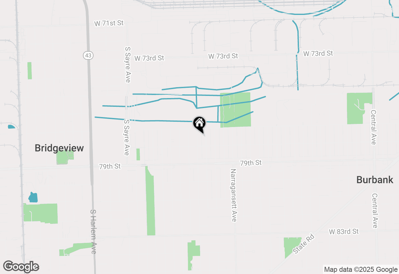 Map of 7737 1/2 Nashville Avenue, Burbank, IL 60459