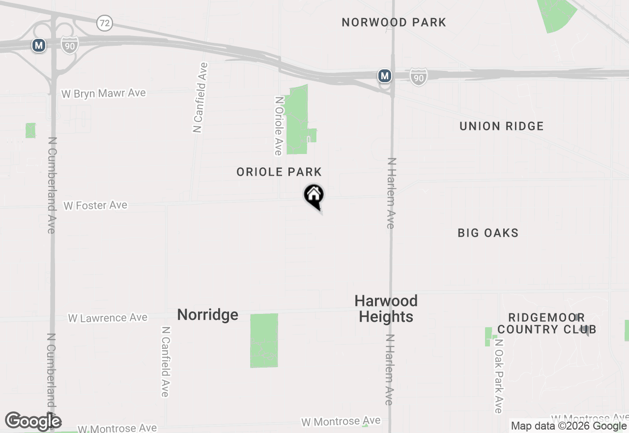 Map of 7445 W Winona Street, Harwood Heights, IL 60706