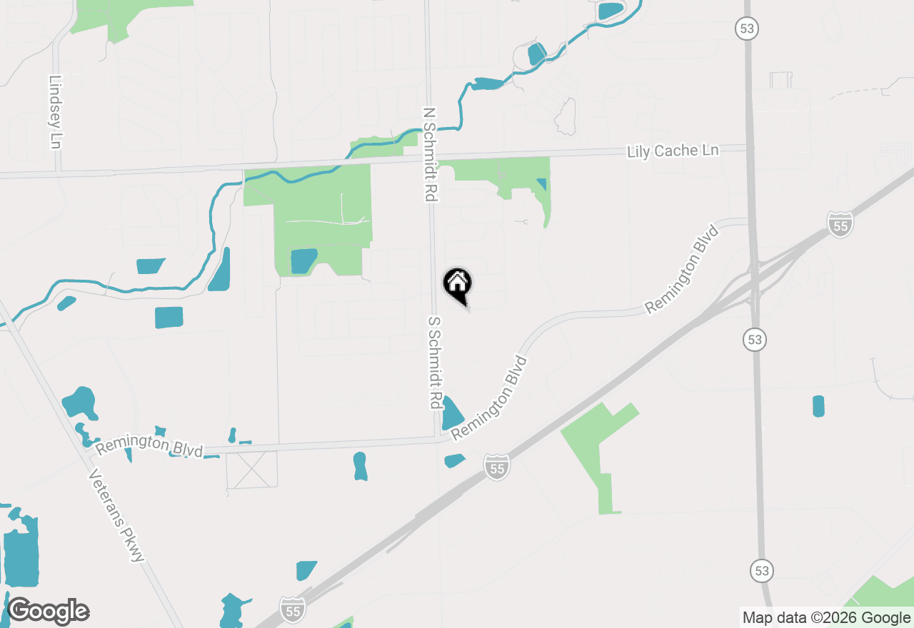 Map of 572 Larkspur Drive, Bolingbrook, IL 60440