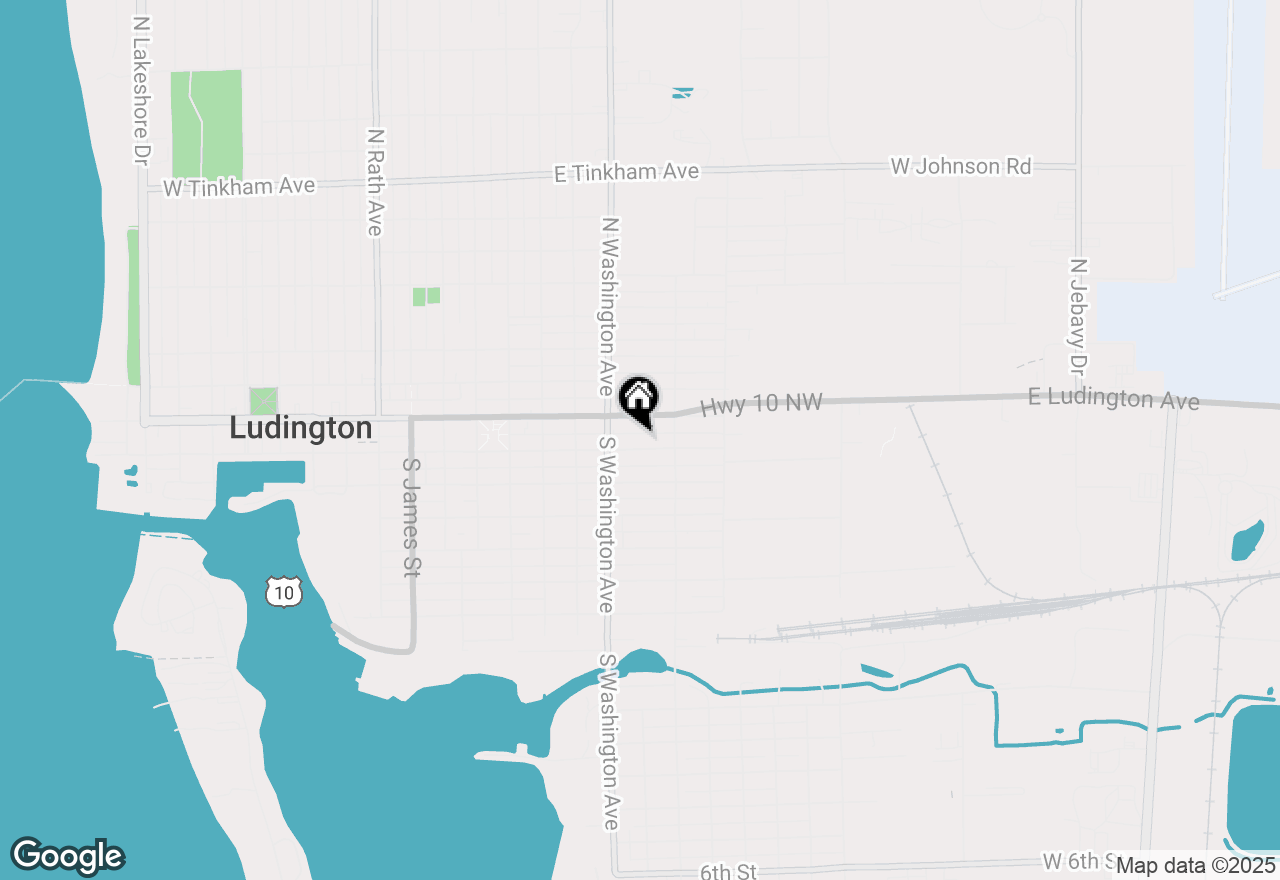 Map of 709 E Loomis Street, Ludington, MI 49431