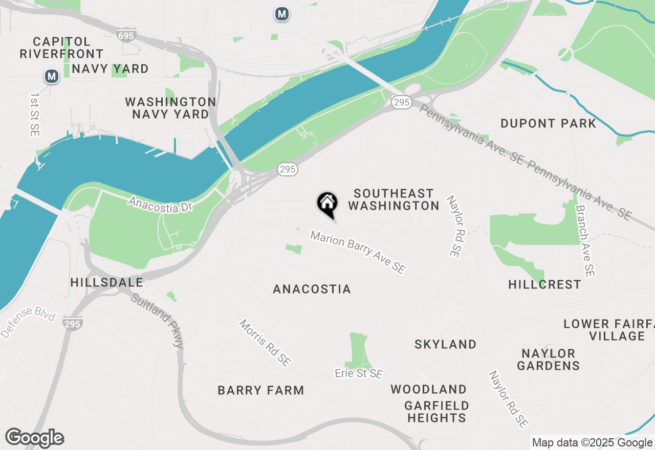 Map of 1621 T Street Se #1, Washington, DC 20020