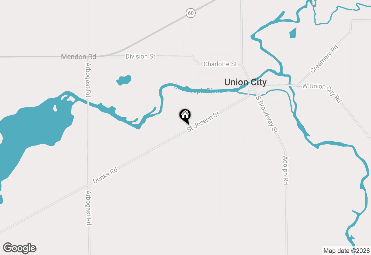 Map of 442 Saint Joseph Street, Union City, MI 49094