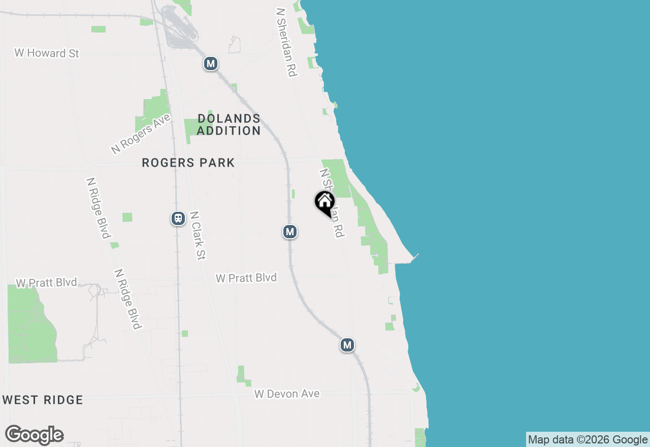 Map of 1217 W Lunt Avenue #2A, Chicago, IL 60626