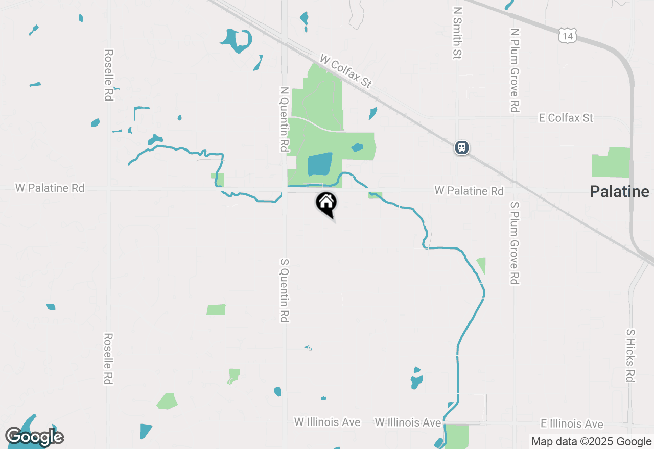 Map of 107 S Ash Street, Palatine, IL 60067