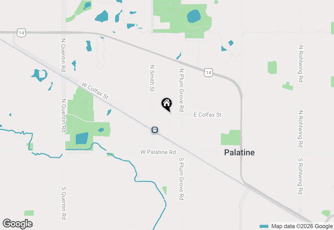 Map of 225 N Brockway Street, Palatine, IL 60067