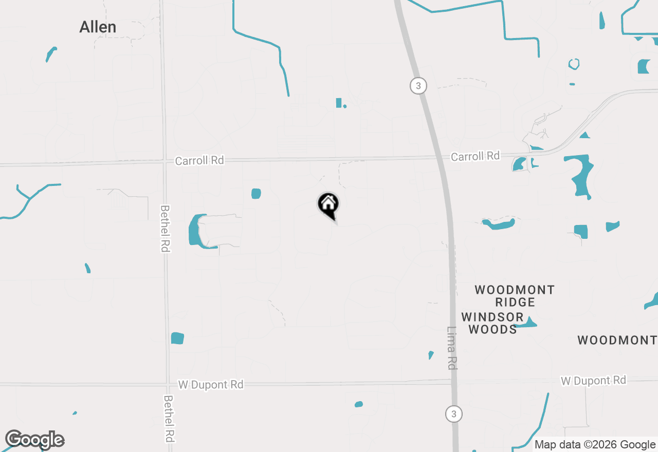 Map of 11401 Leatherwood Run, Fort Wayne, IN 46818