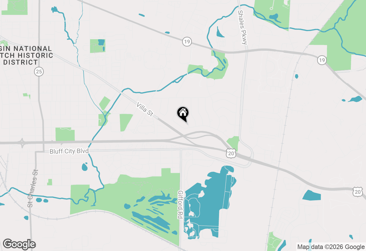 Map of 1182 Concord Drive, Elgin, IL 60120