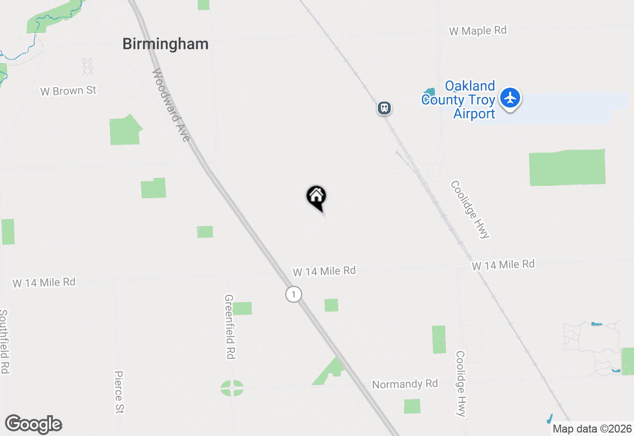 Map of 1896 Banbury Street, Birmingham, MI 48009