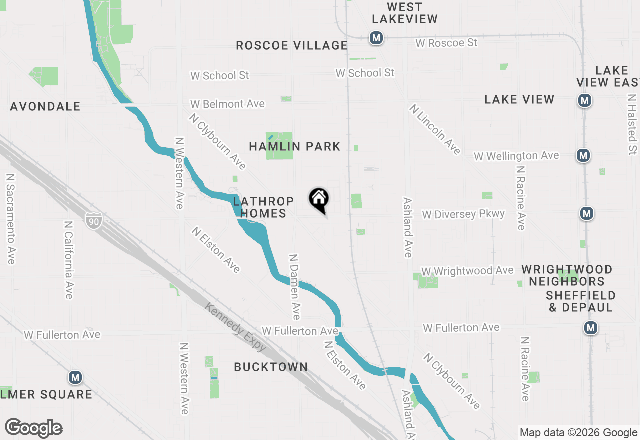 Map of 1921 W Diversey Parkway #402, Chicago, IL 60614