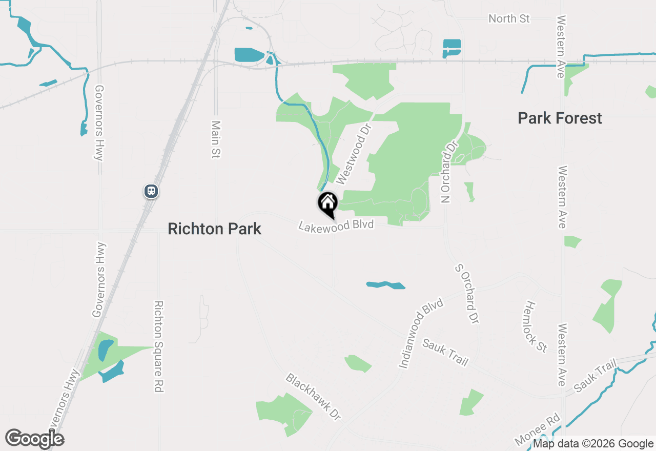 Map of 502 Lakewood Boulevard, Park Forest, IL 60466