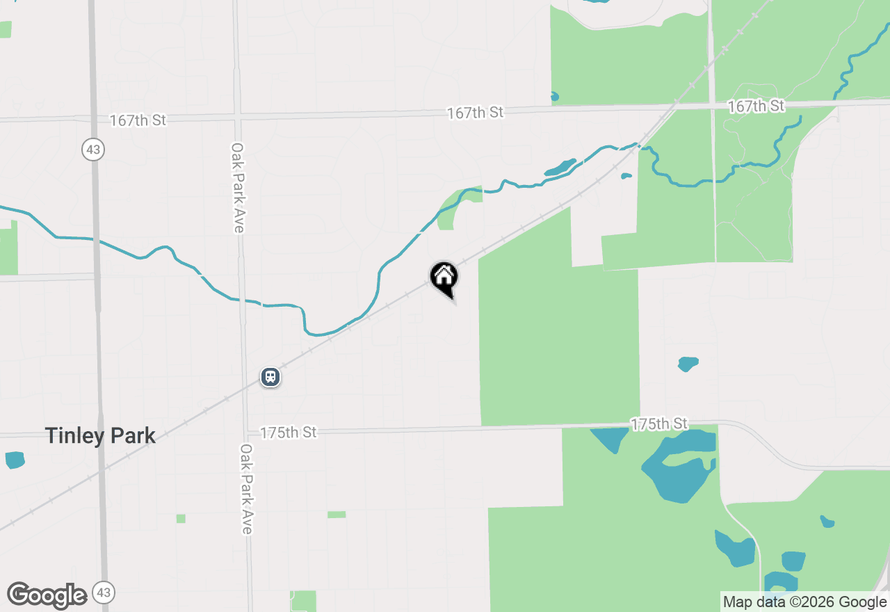 Map of 17206 Donegal Street, Tinley Park, IL 60477