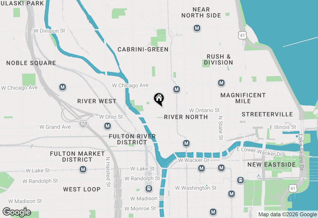 Map of 400 W Ontario Street #608, Chicago, IL 60654