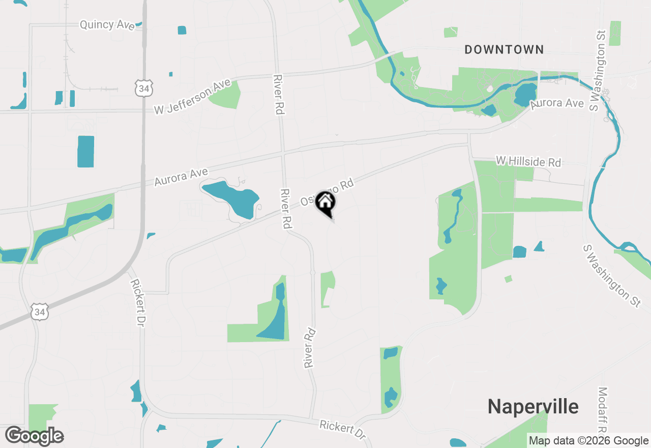 Map of 629 Joshua Court, Naperville, IL 60540