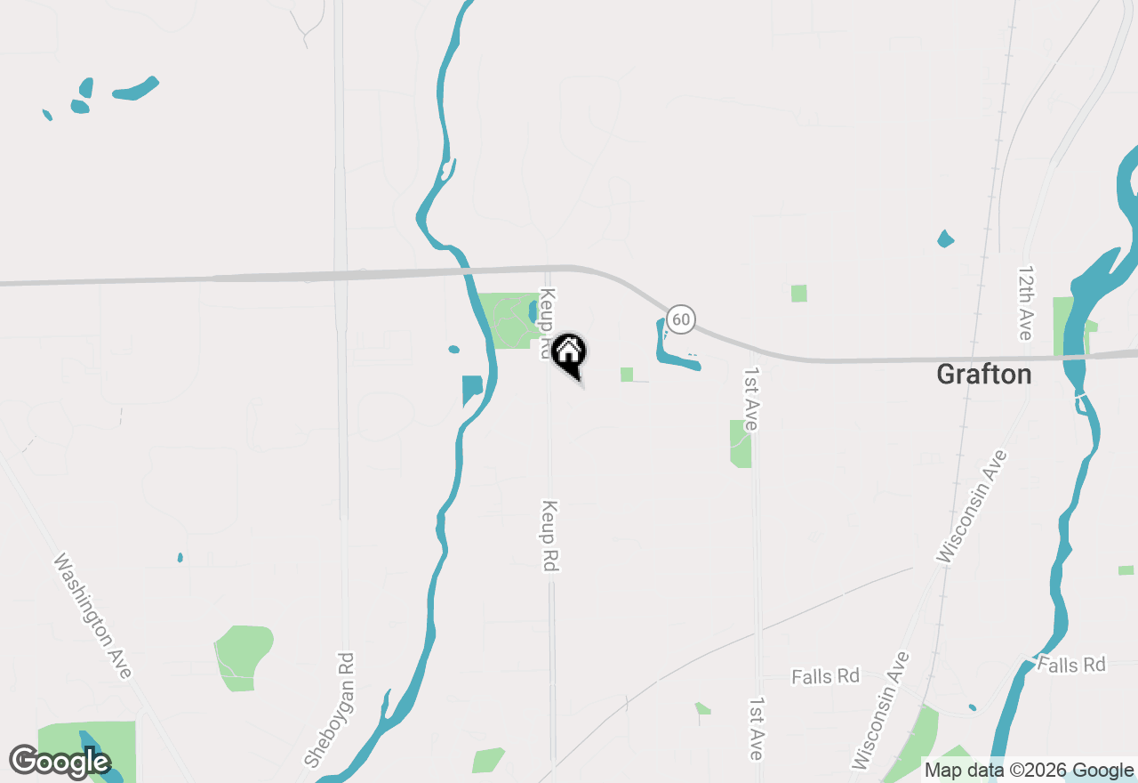 Map of 446 W Bridge Ct, Grafton, WI 53024