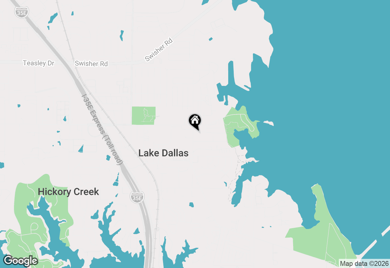 Map of 108 S Lakeview Drive, Lake Dallas, TX 75065