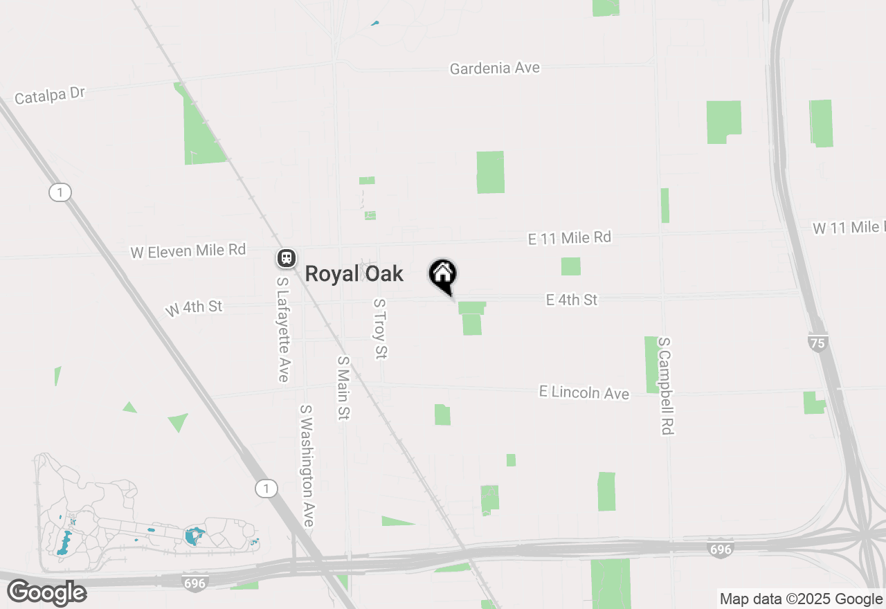 Map of 612 E 4th Street, Royal Oak, MI 48067