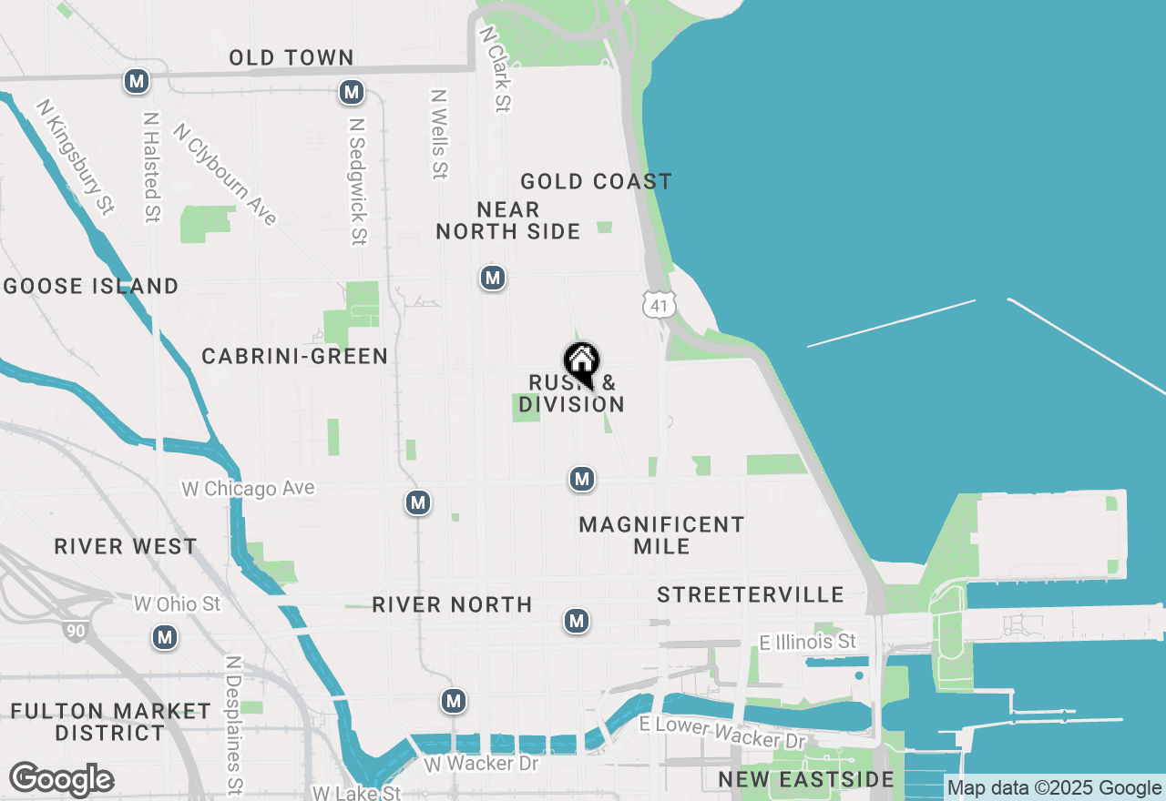 Map of 10 E Delaware Street #18D, Chicago, IL 60611