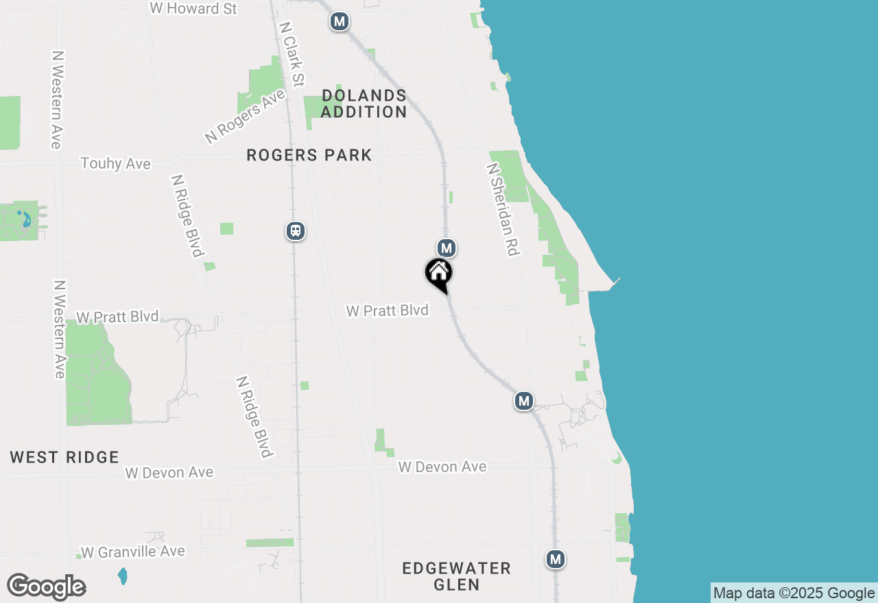 Map of 1414 W Pratt Boulevard #302, Chicago, IL 60626