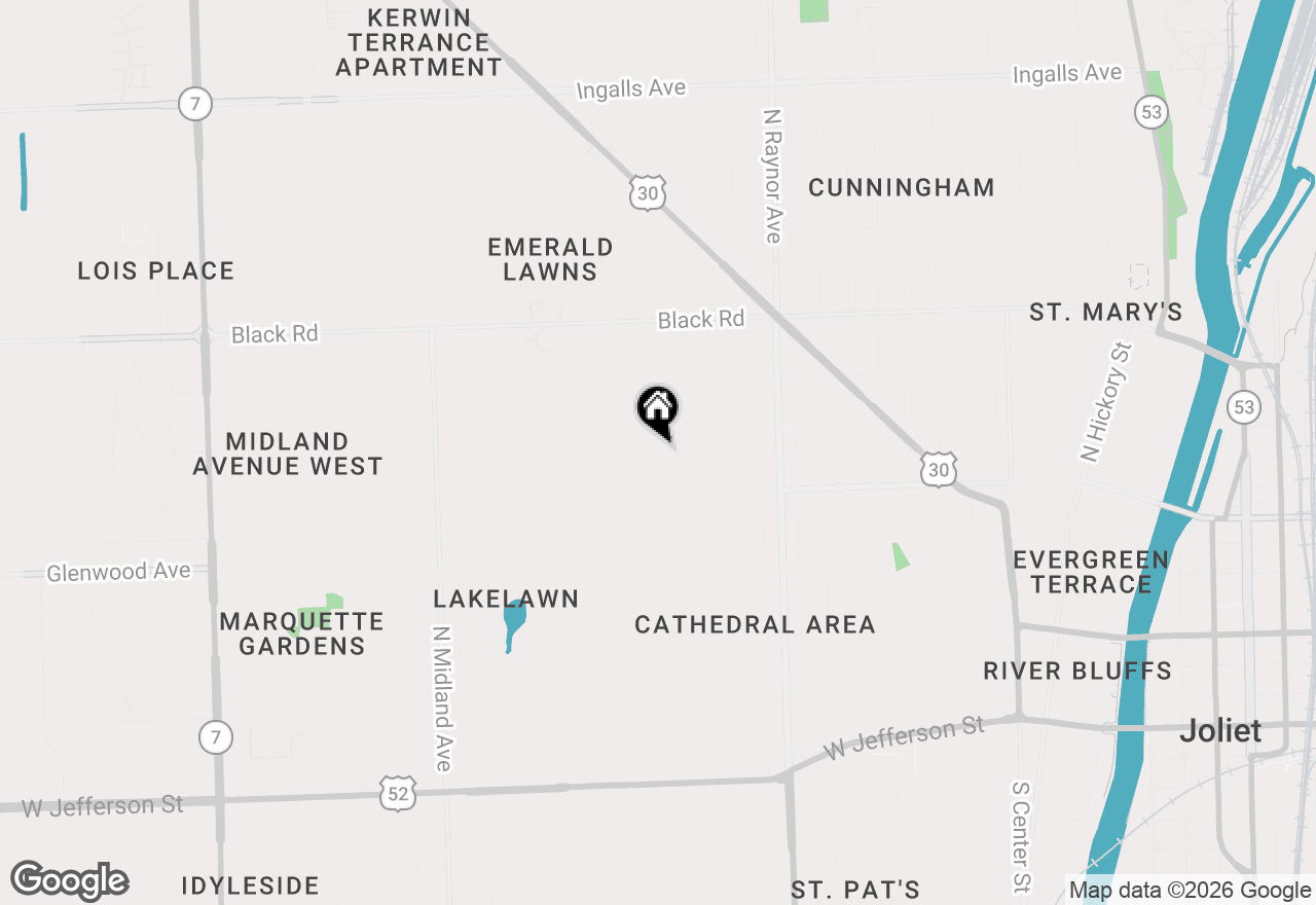 Map of 521 Cowles Avenue, Joliet, IL 60435