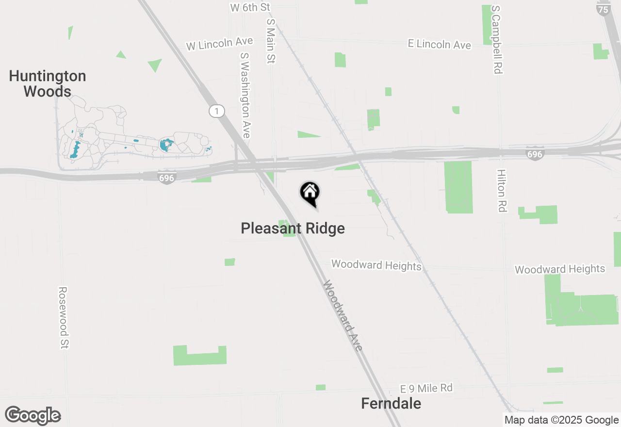 Map of 11 Amherst Road, Pleasant Ridge, MI 48069