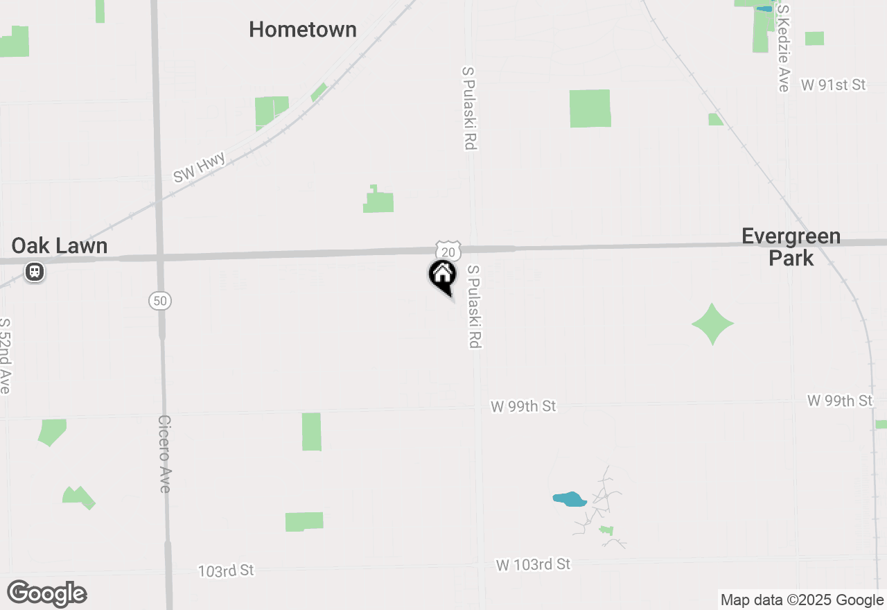 Map of 9621 S Karlov Avenue #104, Oak Lawn, IL 60453