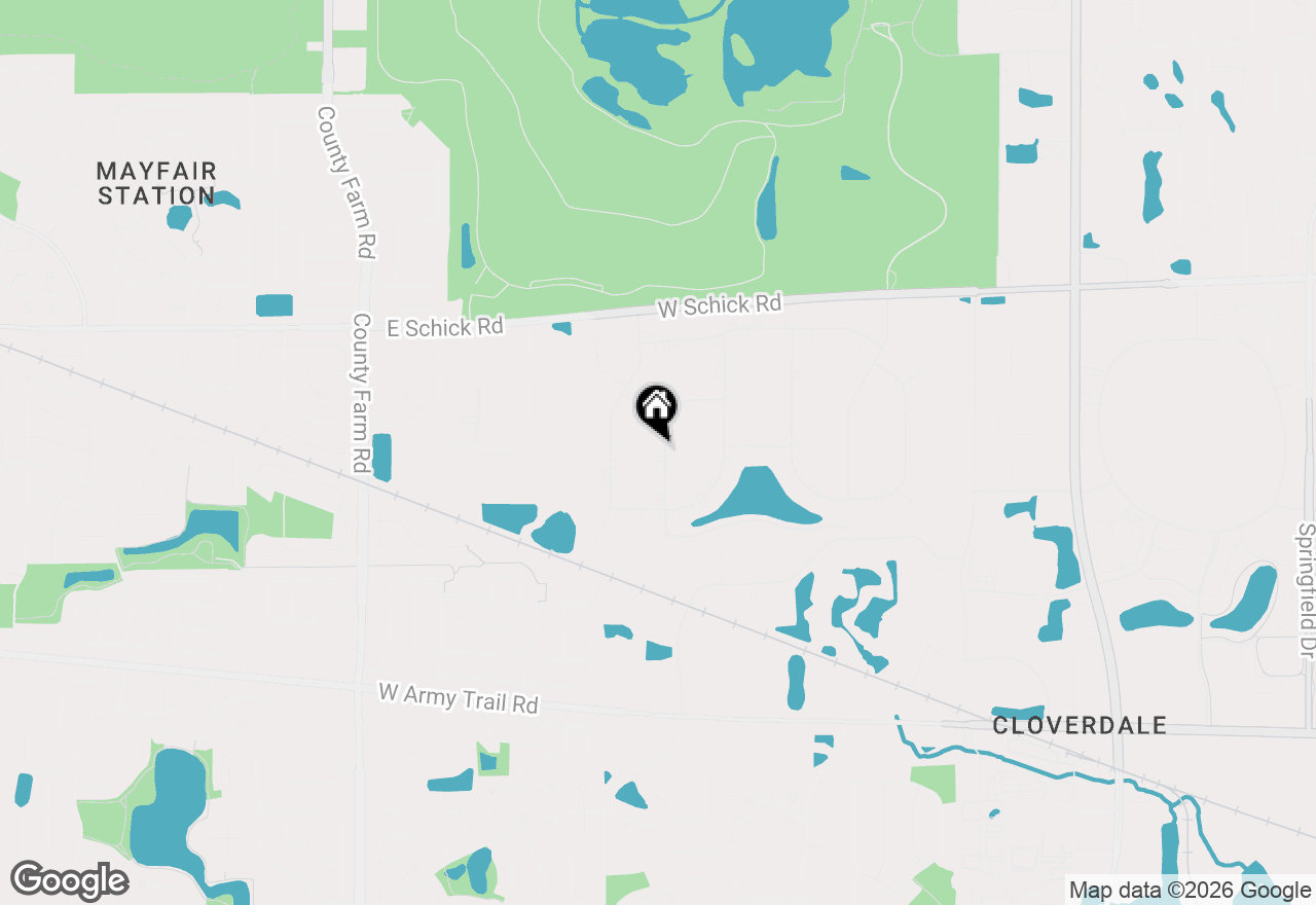 Map of 186 Merganser Lane, Bloomingdale, IL 60108