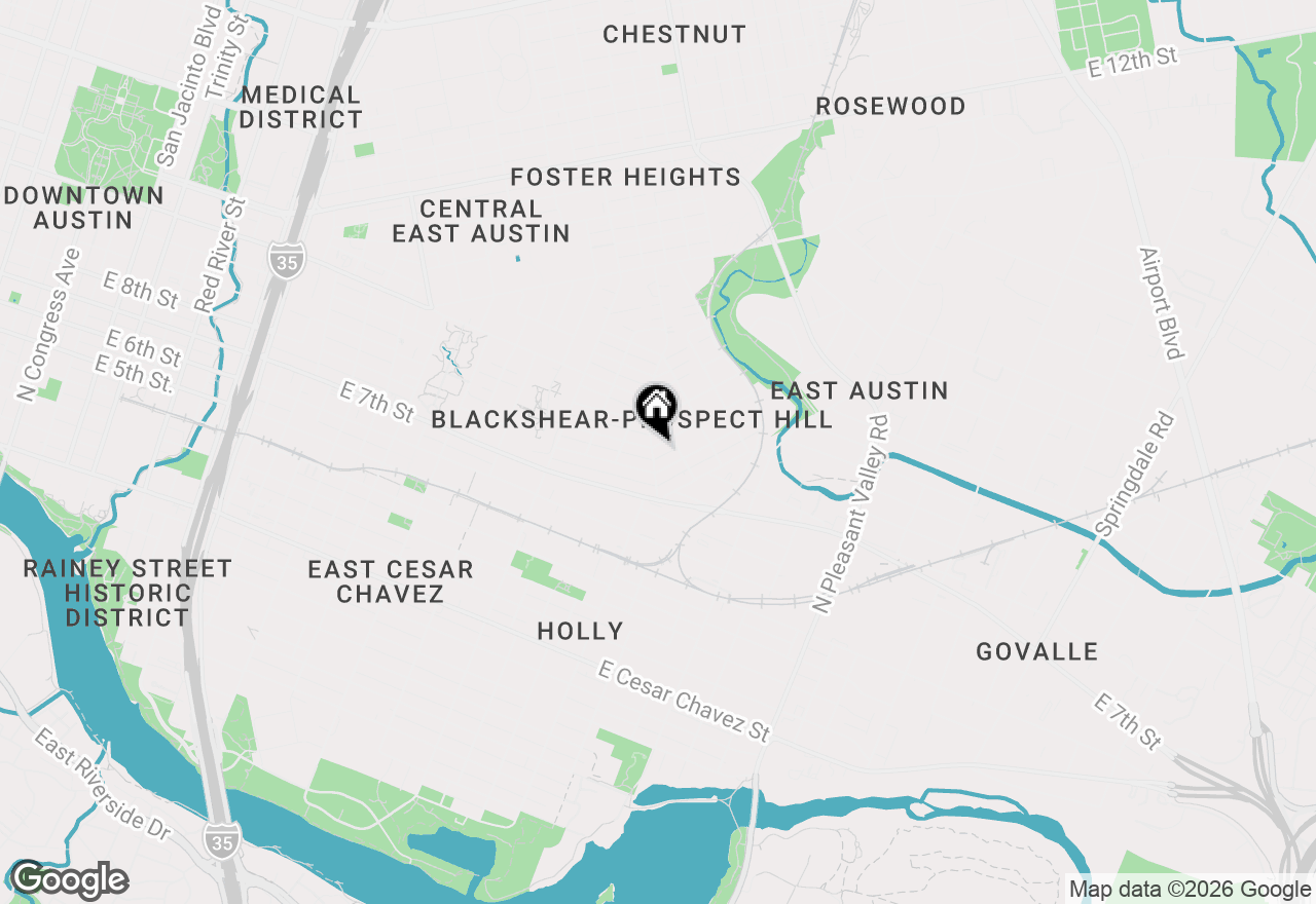 Map of 2201 E 9th St, Austin, TX 78702