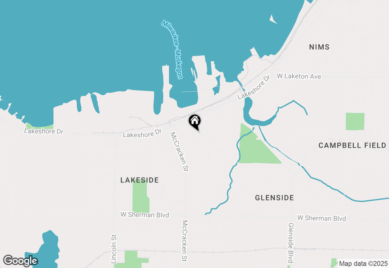 Map of 1950 Miner Avenue, Muskegon, MI 49441