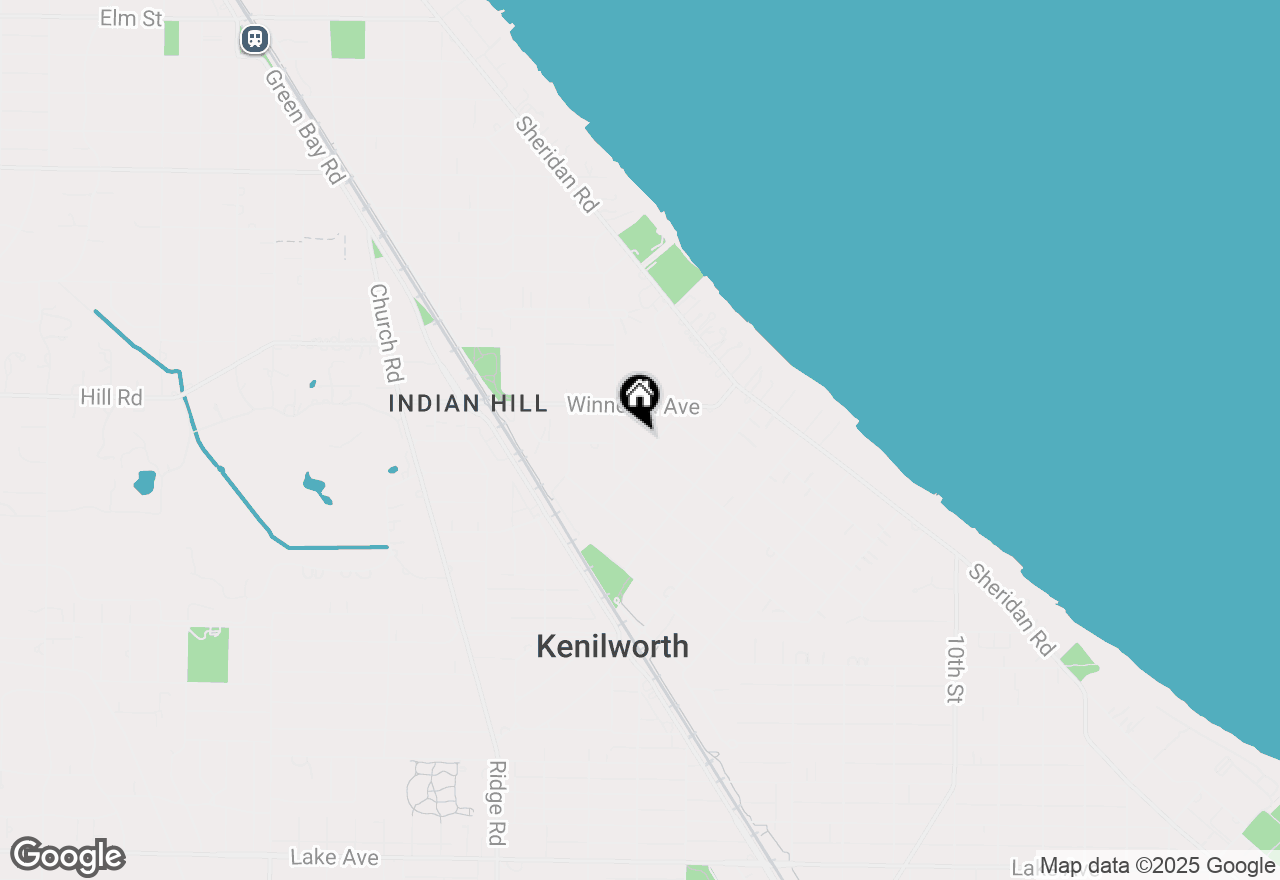 Map of 627 Warwick Road, Kenilworth, IL 60043