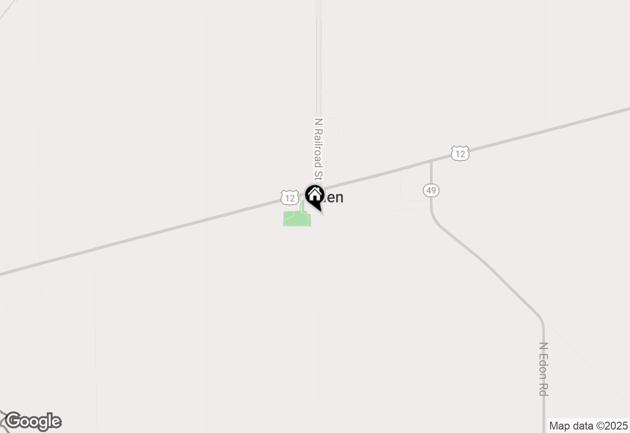 Map of 118 S Railroad Street, Allen, MI 49227