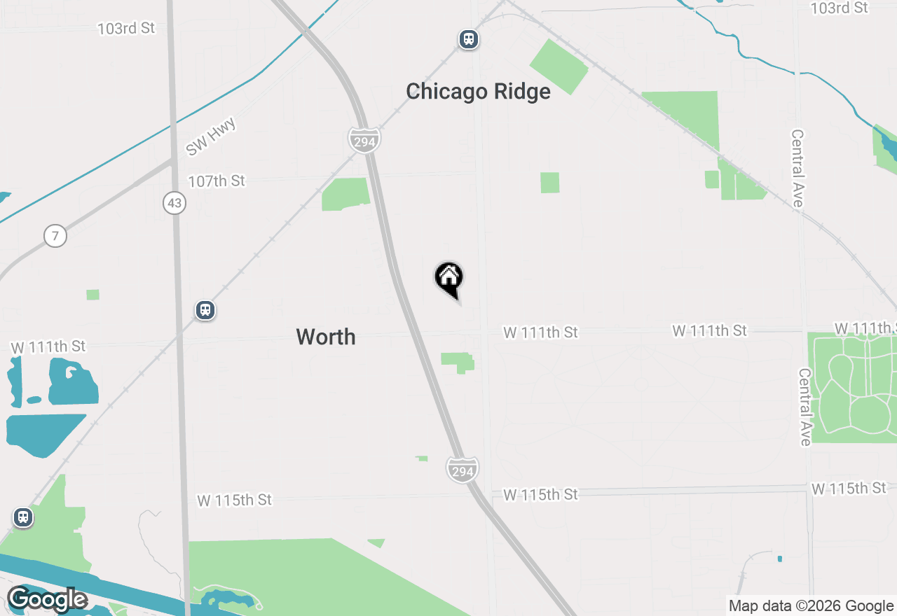 Map of 11015 S Natchez Avenue, Worth, IL 60482