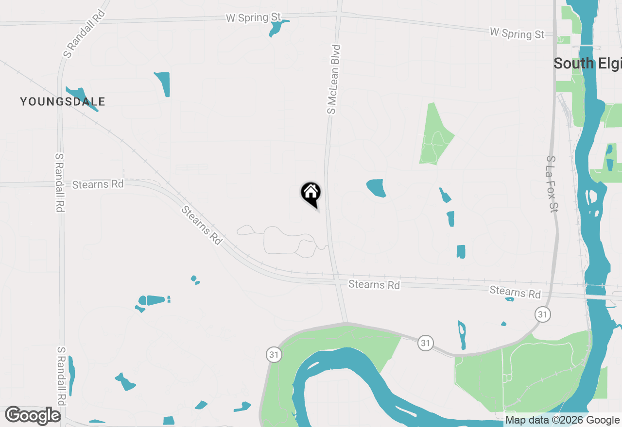 Map of 1309 Atherton Road, South Elgin, IL 60177