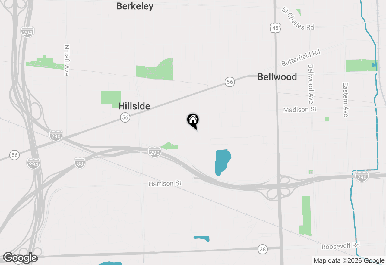 Map of 4447 Idlewild Lane, Hillside, IL 60162