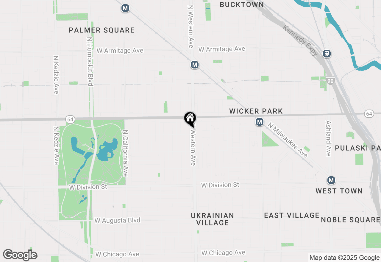 Map of 1510 N Western Avenue #3N, Chicago, IL 60622